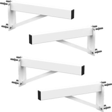 Imagem de Kit 4 suportes pia 30 cm parafusar granito mármore bancada aparador mã