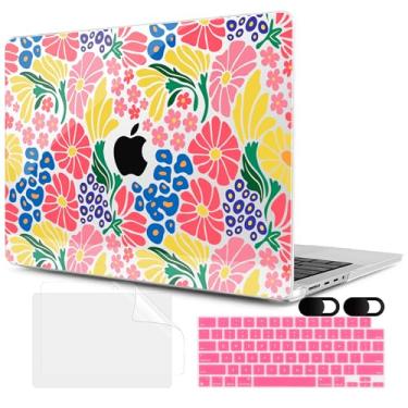 Imagem de MEEgoodo Capa para M4 MacBook Pro 14 polegadas 2024 2023 2021 A3112/A3401/A3185/A2918/A2992/A2779/A2442 M3 M2 M1 Pro/Max, capas rígidas para laptop compatíveis com MacBook Pro de 14 polegadas, Groovy