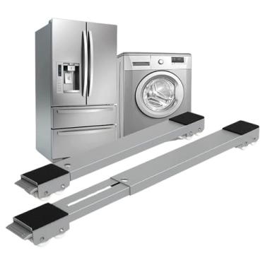 Imagem de Suporte Com Rodinhas Para Eletrodomésticos Reforçado - Ajustável Para Geladeira Fogão e Máquina de Lavar Roupa Para Até 200kg