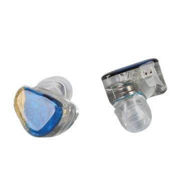 Imagem de Diyeeni Earónos do IEM, Fones de Ouvido Com Fio HiFi, Unidade de Armadura Equilibrada, Fone de Ouvido Com Cancelamento de Ruído Com Cabo Destacável para Músicos, Cantores, Amantes da (Ouro azul)