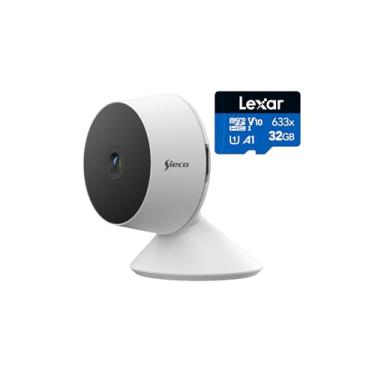 Imagem de Sieco Câmera de Segurança Wi-Fi S30, 1080p Full HD, Áudio Bidirecional, Detecção de Movimento, com Cartão Lexar 32GB Classe 10, Monitoramento Remoto