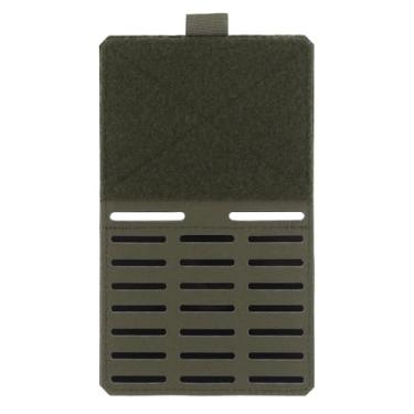 Imagem de Painel tático de extensão de queda dupla face, adaptador Molle, gancho lateral, suporte expansor em laço para coletes, plataformas de peito, mochilas (verde)