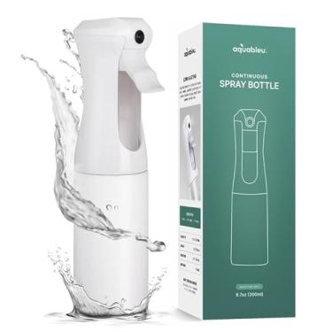 Imagem de Aquableu Frasco de spray para cabelo – Frasco de spray de névoa contínua para cuidados com o cabelo, estilo, limpeza, plantas, animais de estimação e óleos essenciais (branco, 200 ml)