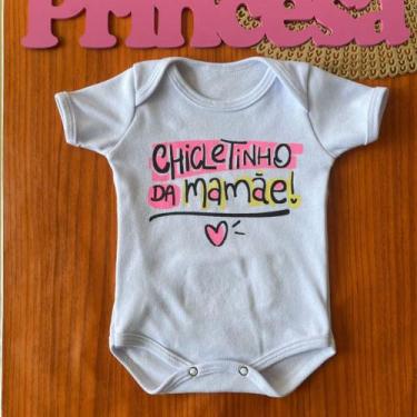 Imagem de Body Infantil Manga Curta Branco Temático Bebê Frase 100% Suedine - Sa