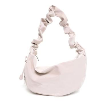 Imagem de ALWY Bolsa Feminina Alça Franzida De Ombro Passeio Trabalho Linda (Off White)