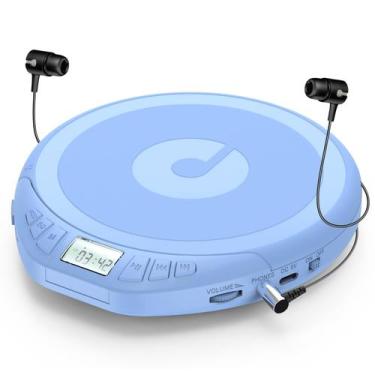 Imagem de Leitor de CD portátil Gueray para carro com fones de ouvido e display 