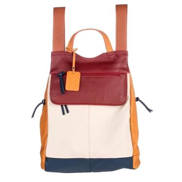 Imagem de Mochila De Couro Malu Colorida 30cm