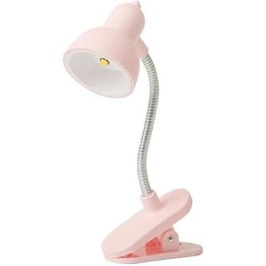Imagem de Mini Luminária LED Flexível Portátil Luz Mesa Leitura Livro (Rosa,S)