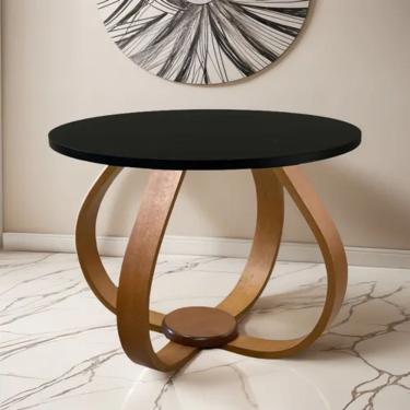 Imagem de Mesa De Centro E Lateral Pés Cebola 50x35cm Cor Preto