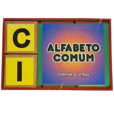 Imagem de Estojo Alfabeto Comum com 52 Letras Brinquedo Pedagógico - TRALALA