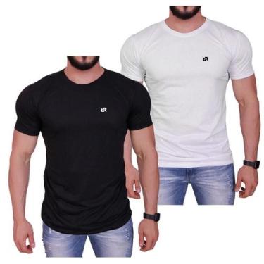 Imagem de Kit 2 Camisetas Masculinas Longline Corte Justo - Rr Confecções Franca