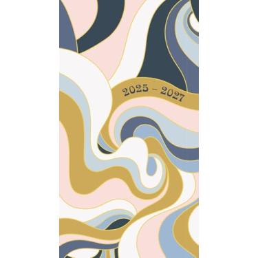 Imagem de Agenda de bolso 2026: Agenda de bolso mensal de dois anos (29 meses): agosto de 2025 - dezembro de 2027, 16,5 cm x 9 cm - Ondas espirais