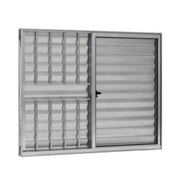 Imagem de Veneziana 3 Folhas Aluminio Brilhante  1,00x1,50 C/grade