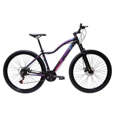 Imagem de Bicicleta Aro 29 Ksw Bike Feminina Shimano Freio A Disco 21 Marchas Preto Fos Pink Azul 15