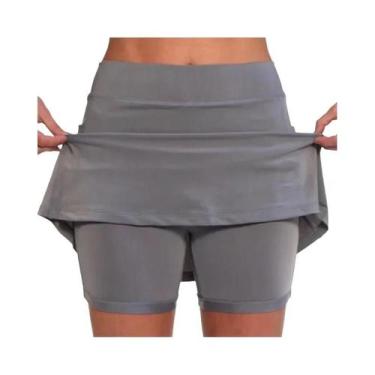 Imagem de Shorts Esportivos Femininos Em Cor Sólida Respirável Para Corrida Têni