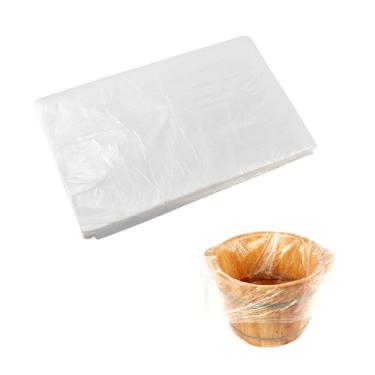 Imagem de RUIFUU 80 peças de forro descartável para banheira de pés, sacos de plástico para spa para pedicure, sacos de plástico portáteis para lavatório de pés grandes para banho de imersão, pedicure, spa