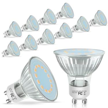 Imagem de Lâmpadas LED GU10, equivalente a halogênio de 50 watts, substituição de lâmpada GU10 branca quente de 2700K para iluminação de pista e embutida, lâmpadas LED 4W 450 lúmens para cozinha, exaustor, sala