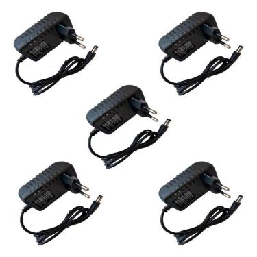 Imagem de 2X Kit 5 Fonte 2A 12V Alimentação Estabiliza Câmeras Fitas