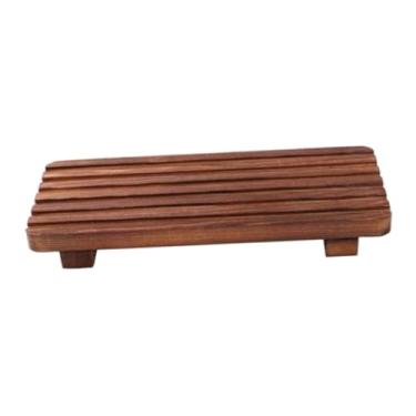 Imagem de Generic Suporte de Pedestal de Madeira Decorativo Bandeja de Banheiro para Vasos Plantas Garrafas de Sabão