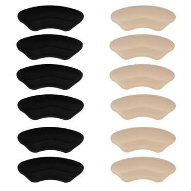 Imagem de GFORTUN 6 pares de enchimentos de calcanhar, protetores de calcanhar para sapatos, punhos de salto alto para evitar muito grande, solto, escorregão, dor nos pés, bolhas, ajuste e conforto (bege +