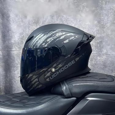 Imagem de Capacete De Motocicleta Unissex Aprovado Pelo DOT Com Visor Duplo Prot