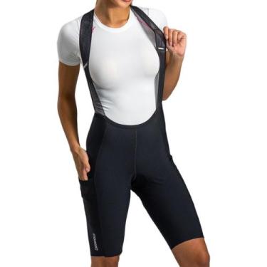 Imagem de Bretelle ciclismo feminino Free Force Endurance gel c/ bolso, Preto, P