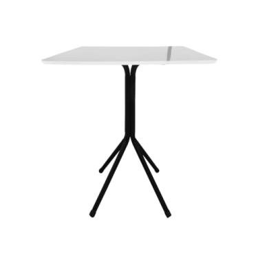 Imagem de Mesa Bistro MDF Baixa Quadrado Bar Restaurante Cozinha Area Gourmet Padarias Sorveteria (BRANCO)