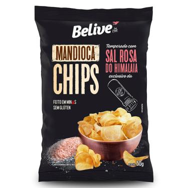 Imagem de Chips Mandioca Sal Rosa do Himalaia Belive 50g