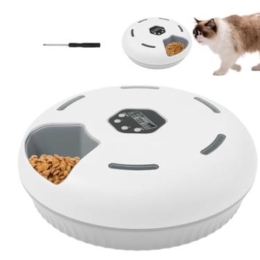 Imagem de ZFLYCANP Alimentador automático para gatos, caixa removível para cubos de gelo, dispensador automático de comida de gato para casa