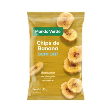Imagem de Chips de Banana sem Sal Mundo Verde 40g