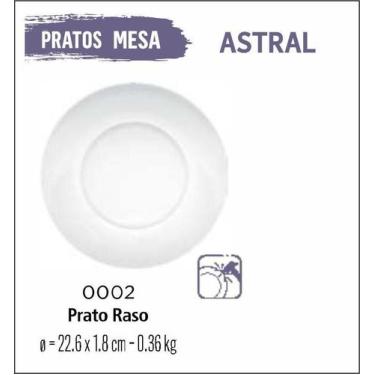 Imagem de Jogo De Prato Astral 06 Pratos Rasos - Vidro 23Cm - Nadir Figueiredo