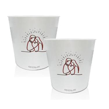 Imagem de Kit 2 Baldes De Pipoca Casal - Para Dia Dos Namorados