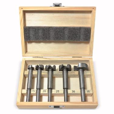 Imagem de Jogo De Fresas Para Dobradiça Tipo Forstner 5 Peças - Rocast