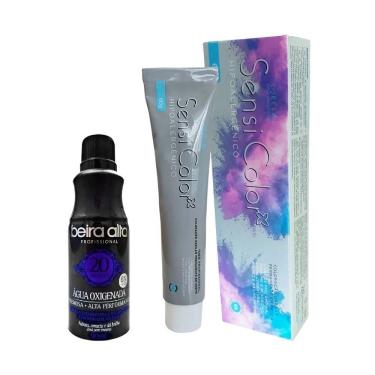 Imagem de Tintura Hipoalergênica Alergoshop Cor 8.1 Louro Claro Acinzentado 60g + Água oxigenada vol. 20