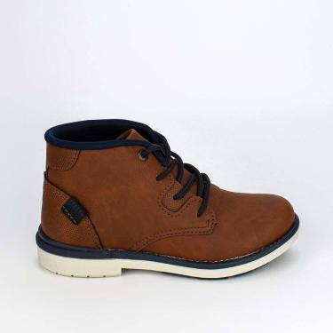 Imagem de Bota Infantil Masculina Kidy Walk Casual Caramelo e Marinho