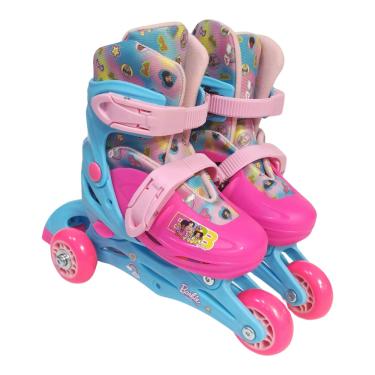 Imagem de Patins Infantil Barbie Friends Tamanho 29 - 32 - Fun Divirta-se