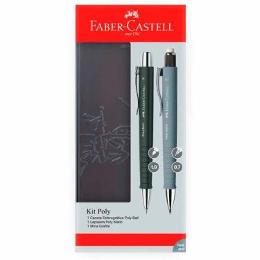 Imagem de Kit escrita Poly caneta 1.0 + lapiseira 0.7 Faber-Castell