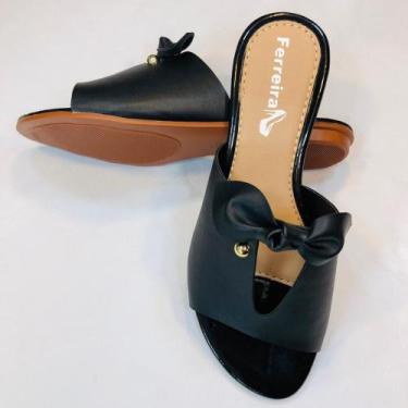 Imagem de Rasteira Ferreira Vizano - Ferreira Imperio Calçados, Preto, 37