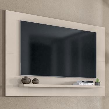 Imagem de Painel para TV Até 60 Polegadas Kaliforny 1 Prateleira Off White -  Pnr Móveis