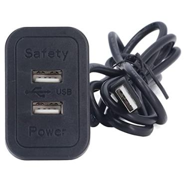 Imagem de Estação de carga usb dupla 5v, sofá embutido, placa de fiação, tomada de energia para uso doméstico, material abs 4x2.5cm
