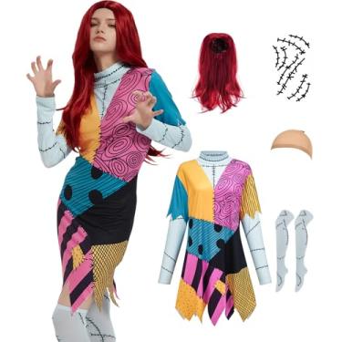 Imagem de KaKaxi Sally Costume Women Couples Halloween Costumes 2025 Before Christmas Jack Family Adults Disfraz,M