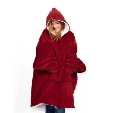 Imagem de Cobertor com capuz, suéter de lã, Chiporro Polar, unissex - Lightbek O