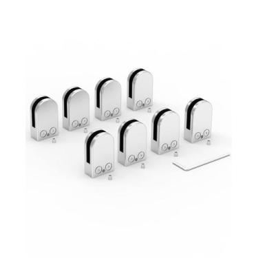 Imagem de Braçadeiras de vidro ROFMAPLE em aço inoxidável 304 ajustáveis 6-8mm