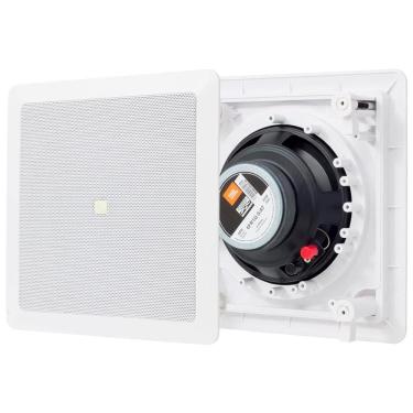 Imagem de Par de Arandelas de Embutir JBL 6FR1Q com Woofer 6" Full Range 50W RMS Quadrada Br...