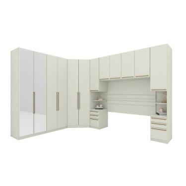 Imagem de Quarto Modulado Casal 6 Peças Seletto Areia - Henn