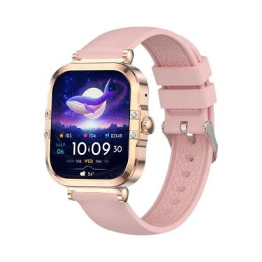 Imagem de Relógio Inteligente Feminino Com Tela Amoled, Chamadas Bluetooth, Moni