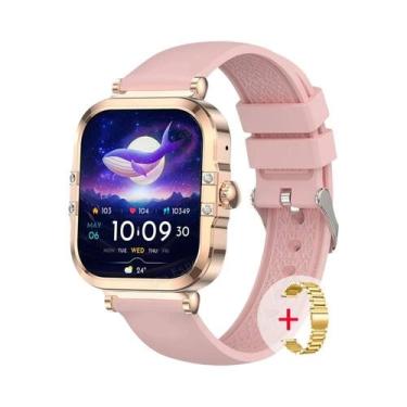 Imagem de Relógio Inteligente Feminino Com Tela Amoled, Chamadas Bluetooth, Moni