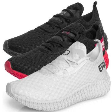 Imagem de Kit 3 Tênis Masculino Boost Evoltenn Esportivo Colmeia, 42, Black, Ver
