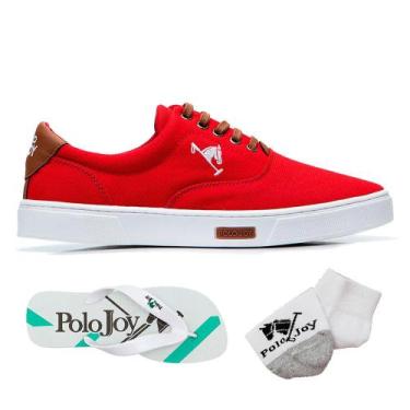 Imagem de Sapatênis Casual Lona Kit com Chinelo e Meia Confort - Polo Joy, 46, V