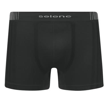 Imagem de Cueca Boxer Selene Sem Costura Masculina - Preto